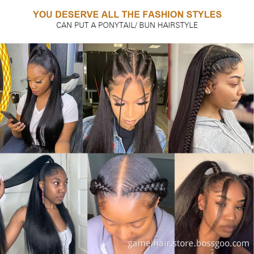 150% 180% Density HD  Lace front Human Hair Wigs For Black Women Wholesale Brazilian Virgin Hair Transparent Lace Front Wig